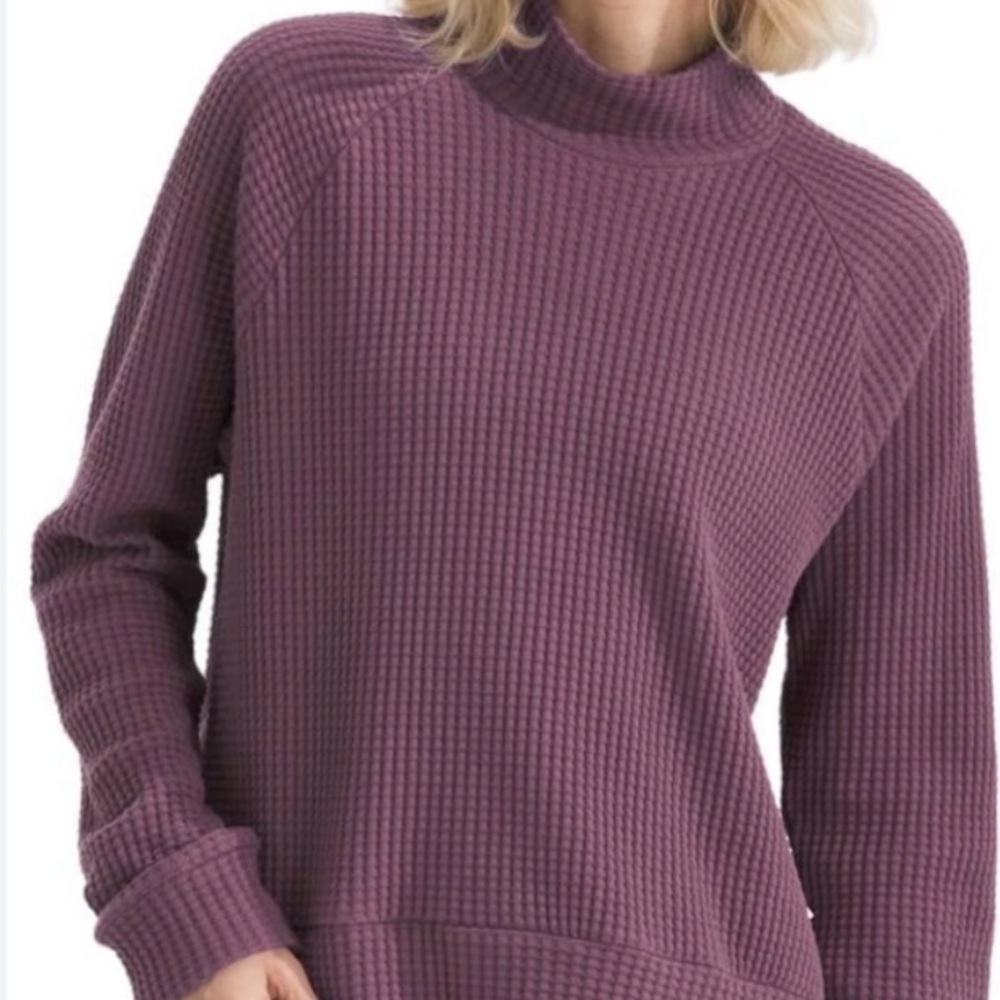 The North Face Purple Waffle Knit Sweatshirt
